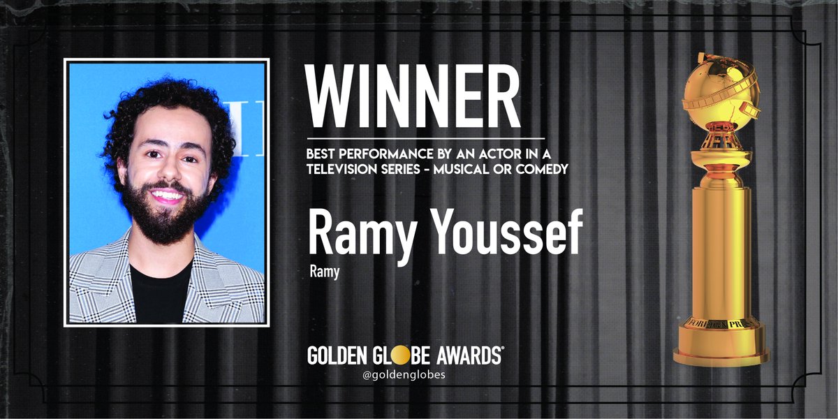 Congratulations to Ramy Youssef (<a href="/ramy/">ramy youssef</a>) - Best Performance by an Actor in a Television Series - Musical or Comedy - Ramy. - #GoldenGlobes