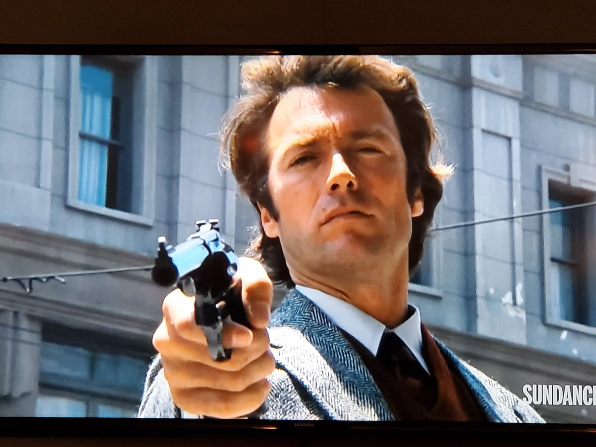 supervisor194's tweet photo. Watching Dirty Harry on @SundanceTV . Am I missing something? I count 4 shots, maybe a real quick 2,3....but no more than 5.
Guess he was lucky.
#luckypunk https://t.co/ifoJlb6QBK