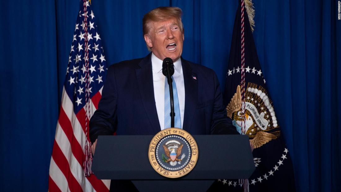 cnnbrk's tweet photo. President Trump said that if Iraq expels US troops from the country, he could impose sanctions "like they've never seen before" https://t.co/OW6ggEM7VB https://t.co/RGkRk38EOT