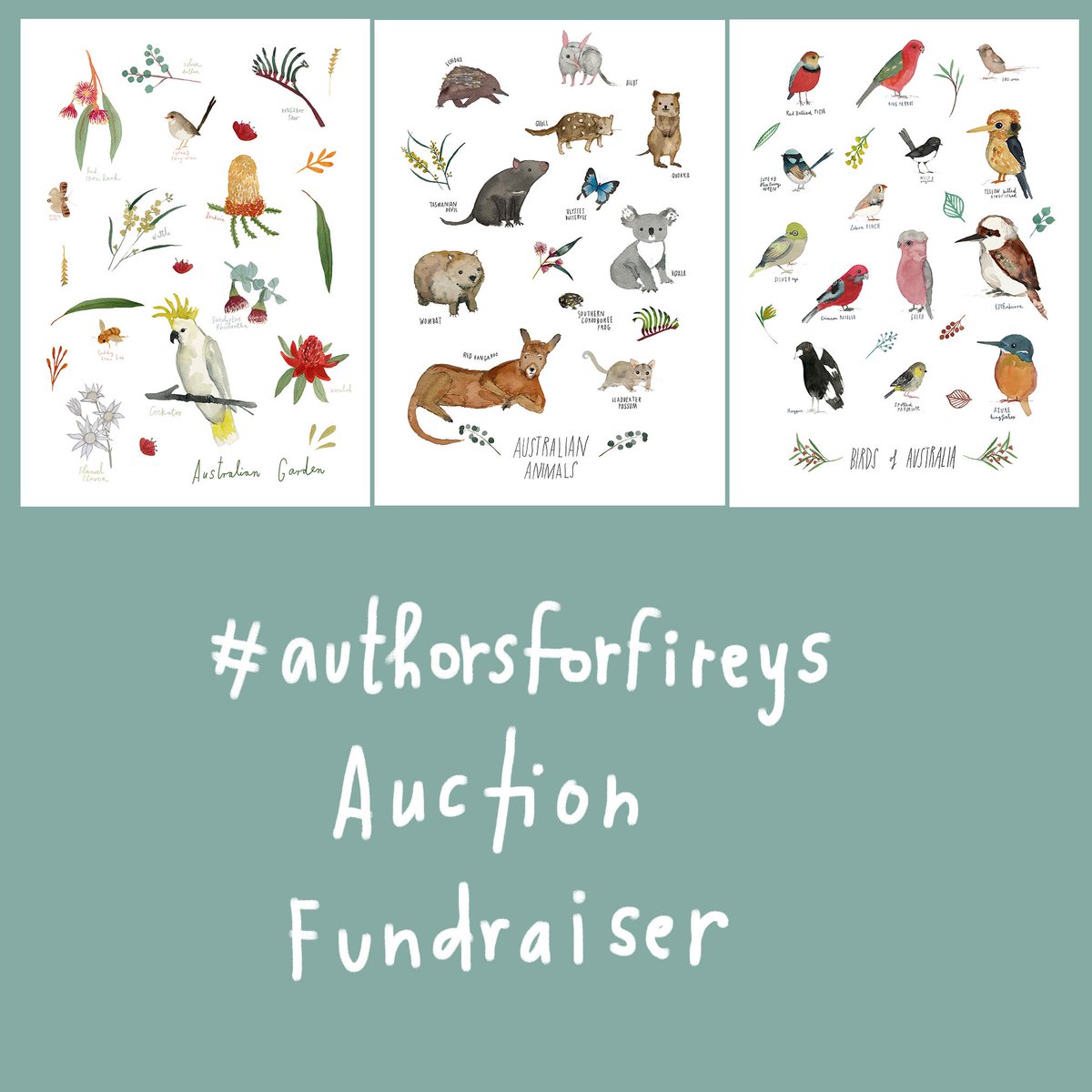 #AuthorsForFireys ok let’s do this! I have three A3 giclee prints of my artwork up for auction (value $150) with a starting bid of $50. The rules and info on the auction are: authorsforfireys.wixsite.com