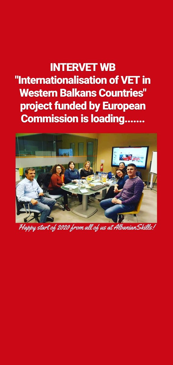 AlbanianSkills's tweet photo. New Year starts with great news for #VET system & #Mobility of #VETLearners & #TEACHers in #Albania.
#Internationalisation of #VETsystems in #WesternBalkans (#INTERVET WB)" project supported by #EuropeanCommission is going to introduce #learningmobility in the #VETsystems of #WB. https://t.co/HGa0sBVwwc