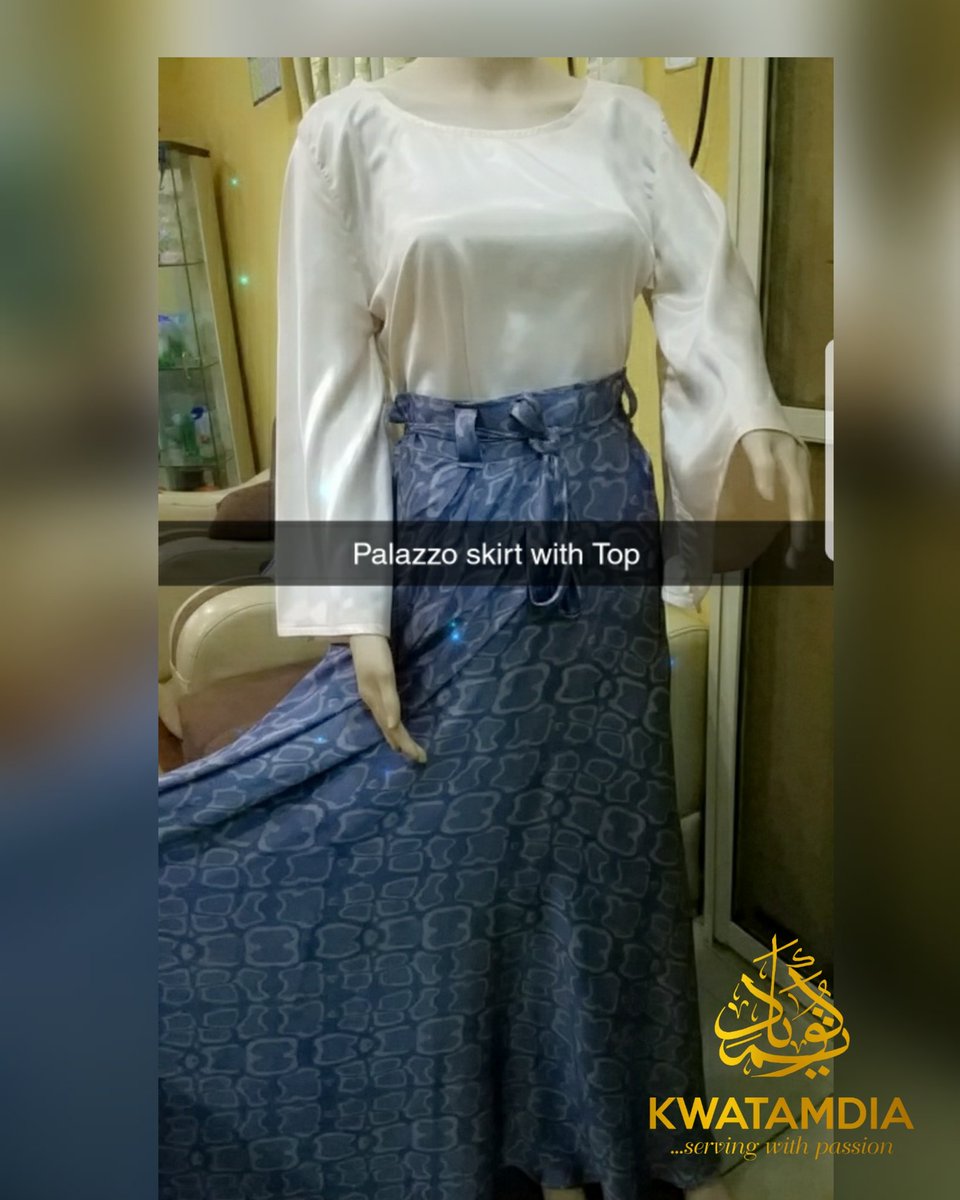 Kwatamdia_'s tweet photo. Beautiful palazzo skirt and top with an elasticized waistband. This style provides the absolute ultimate in comfort as well as style.
N7000 
#palazzo #palazzoskirt #IranUsa #palazzopants #Arewatwitter #arewatwittermoments #kwatamdia https://t.co/yLV7irHrCe