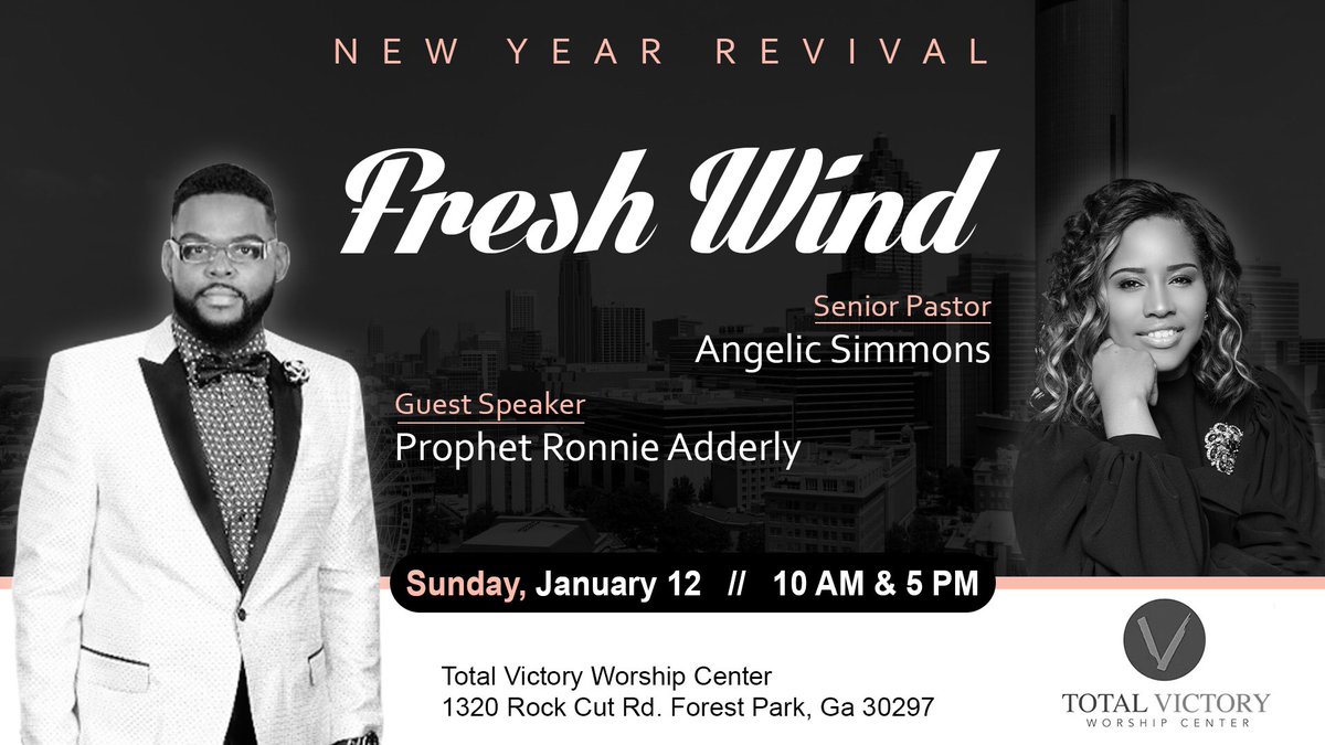 Get Ready Its Revival Time ! Join Us for Our 10am and 5pm Service Next Sunday Jan 12, 2020 at 1320 Rockcut Rd Forest Park, Ga ! You Don’t Want To Miss This ! 
-
-
-
#tvwc #tvwcatl #victory #Revival #freshwind #church #atlanta #forestparkga #claytoncounty #share #like #sunday