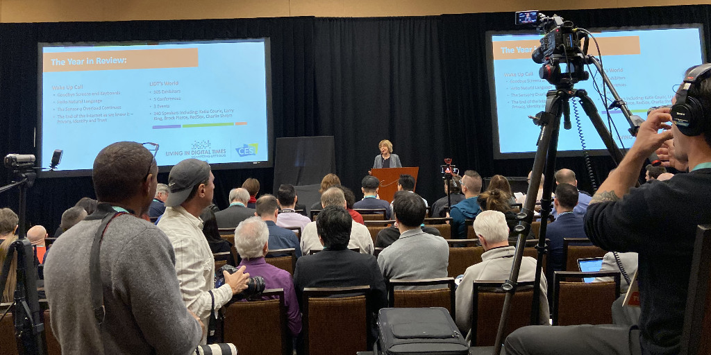 <a href="/LIDTEvents/">LivingInDigitalTimes</a> founder <a href="/robinr/">robin raskin</a> begins the #LIDT #LifestyleTech #PressConference 👏

For LIVE #ProductReveals, #Trends, and to hear from #CES2020 Speakers follow:

<a href="/HighTechRetail/">High Tech Retailing</a> <a href="/thedigitalmoney/">Digital Money Forum</a> <a href="/dhsummit/">DigitalHealthSummit</a> <a href="/BabyTechCES/">BabyTech Summit</a> <a href="/FamTechSummit/">FamilyTech Summit</a> <a href="/WearablesCES/">Wearable Tech</a> <a href="/GadgetLast/">Last Gadget Standing</a> <a href="/YIscholarship/">Young Innovators</a>!