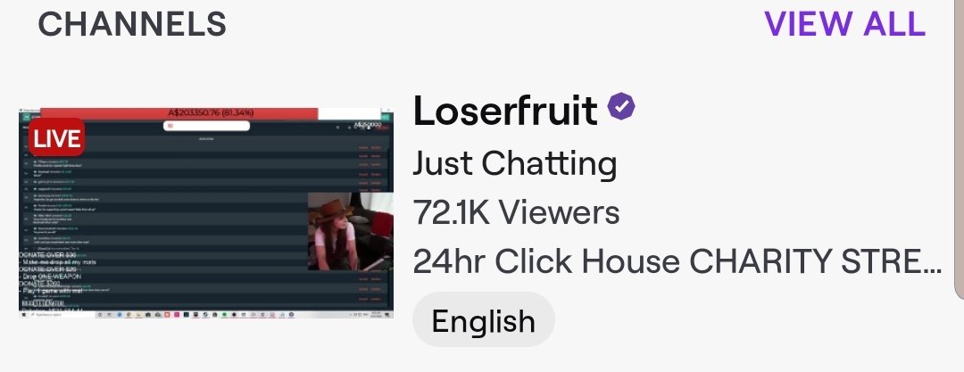 Loserfruit's tweet photo. Can't believe we had 72k viewers at one point today thanks to @Pestily 

$200,000 raised. 21/36hrs down. I'm so exhausted, emotional and excited. Let's keep the hype going!

https://t.co/0sPNrXy9EI https://t.co/IC8ZOwvW8j