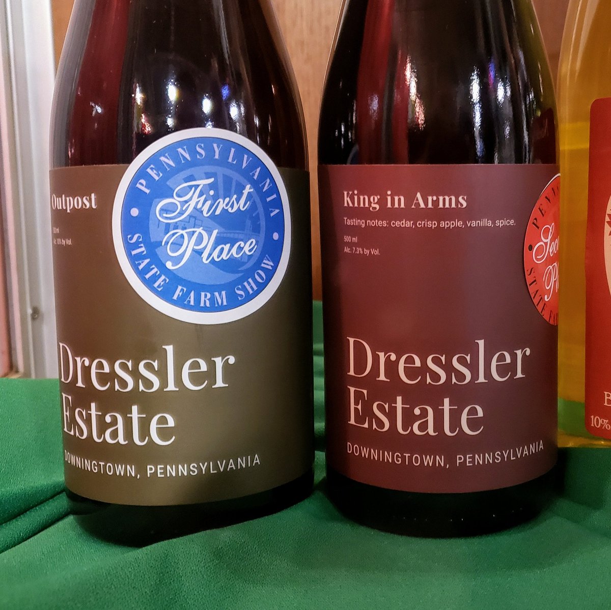 DresslerEstate's tweet photo. Honored and in awe to take home 4 ribbons in this year's PA Farm Show cider competition! We're proud to be a part of the PA cider industry. Cheers to the future of cider 🥂 Thanks to the @PACiderGuild & the #PAFarmShow #PAFS2020 #PAcider #PAciderguild #PickCider https://t.co/KDgedGGR6F