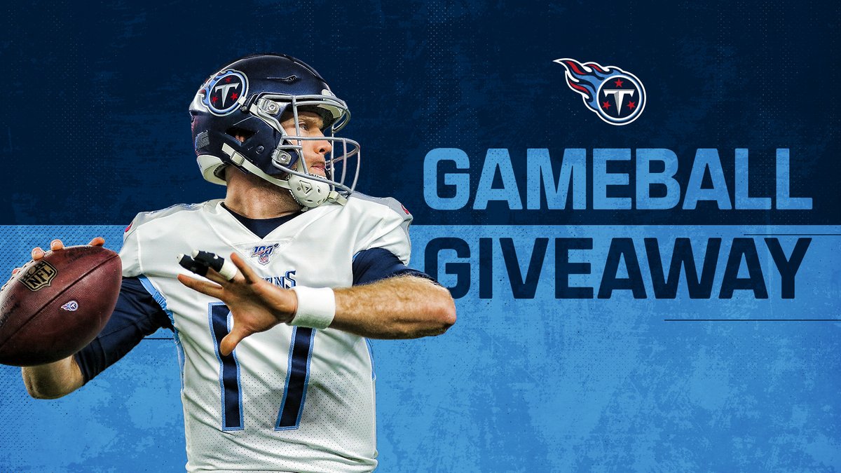#Titans Game Ball Giveaway 🏈 RETWEET and follow @Titans for the chance to win an official game ball from our victory over the Patriots.