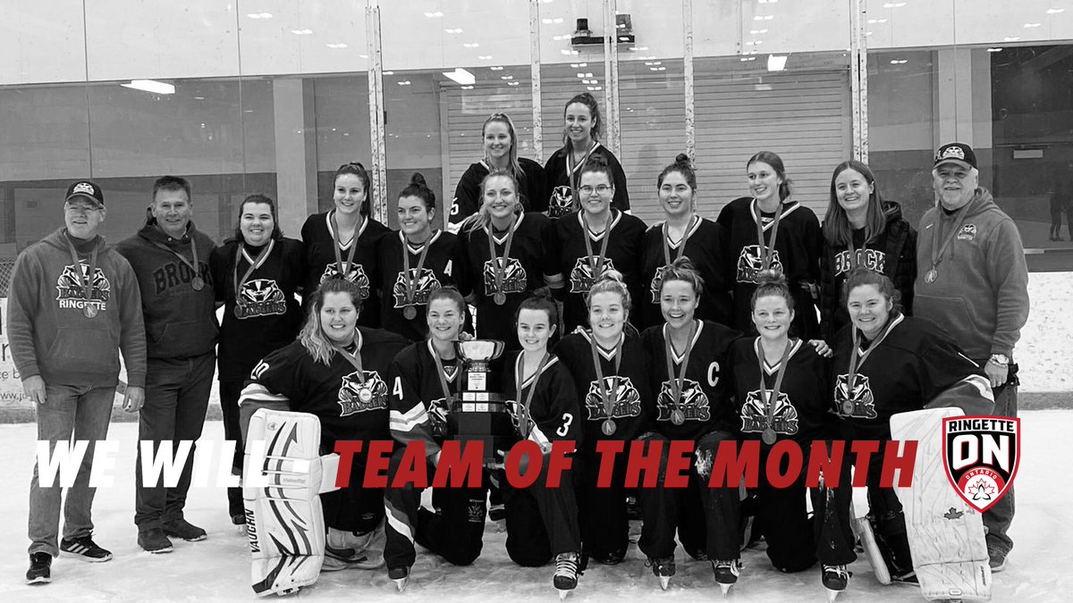 For the month of December, Ringette Ontario would like to recognize and congratulate The Brock Badgers as our 'Team of the Month. The Badgers recently won GOLD🥇 at 
<a href="/UCCRingette/">UCC 2020</a>
. 

Read about their journey ringetteontario.com/the-athlete/te…

#RingetteON #WeWill #BrockU