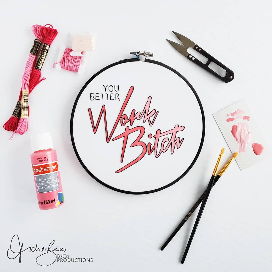 andreabeiko's tweet photo. N E W  💕 Well...this changes everything. Embroidery AND Paint 🙌
Many new things to come 😊
@becoproductions
.
Tomorrow is Monday. AKA time to get back to work, bitch 😉.
@britneyspears 
#WorkBitch #BritneySpears https://t.co/aLtcOZgGPl