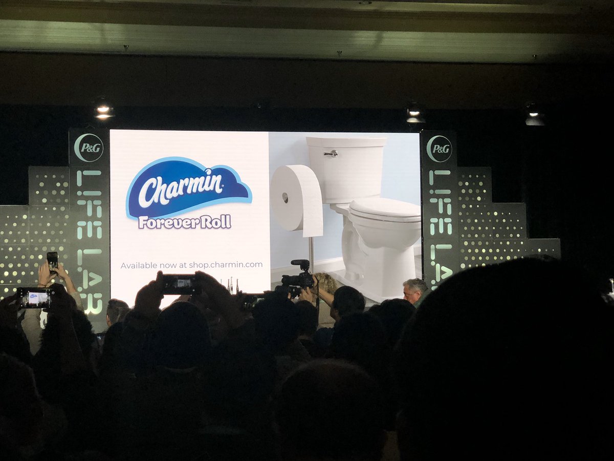 francieblack's tweet photo. @P&G @Charmin announces #foreverroll when #onthelu don’t get stranded #CES2020 given the rollbot paper fetcher is in research phase https://t.co/PX5VXO5U0R