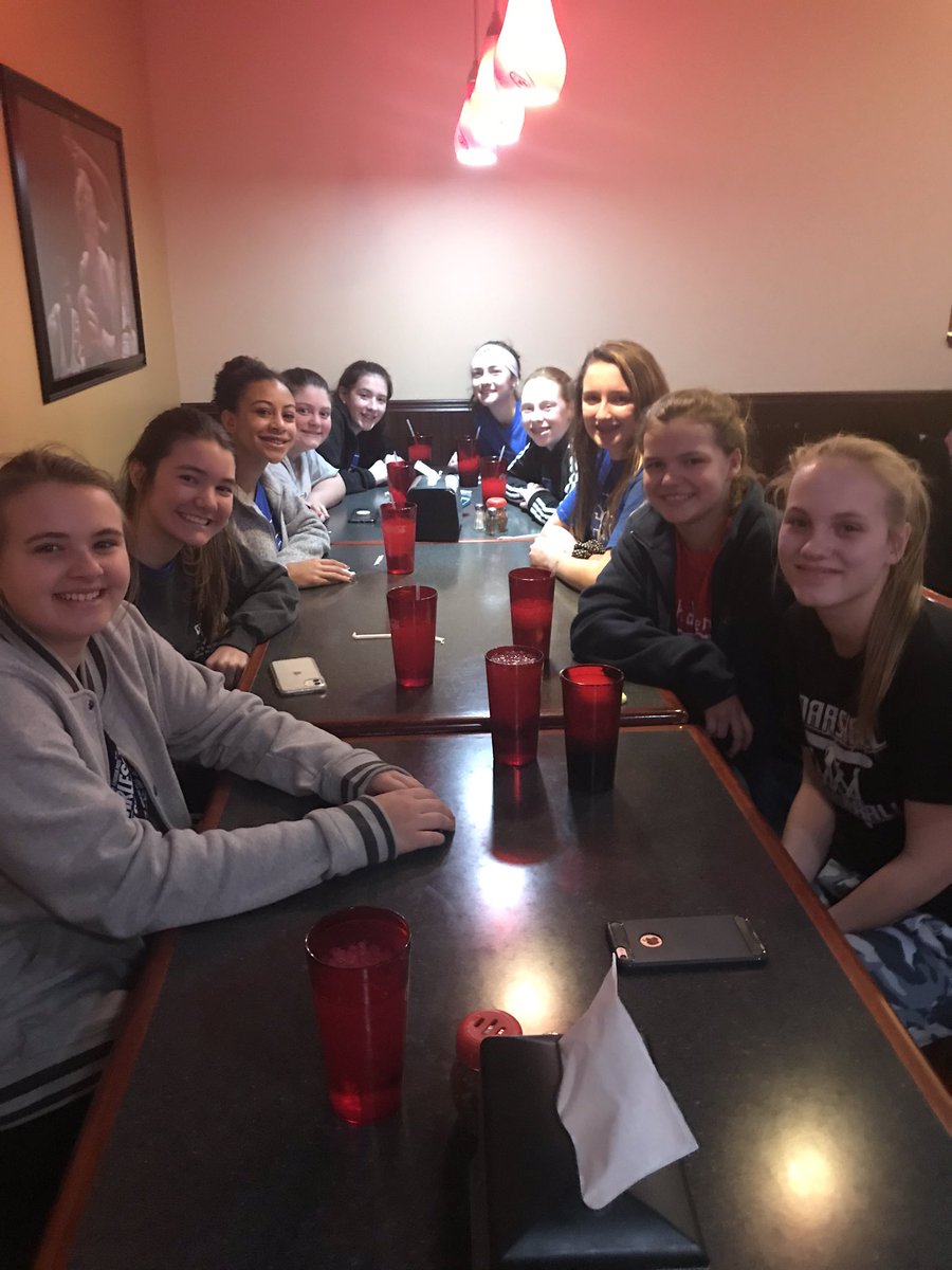 Carbo loading with COA 14 Vipers after practice.
