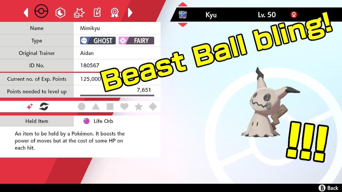AidyJames's tweet photo. Mimi will always hold a special place in my heart, but say hello to Kyu! Kyu is my shiny Beast Ball Mimikyu for Gen VIII VGC. https://t.co/N4ywZaNouy
