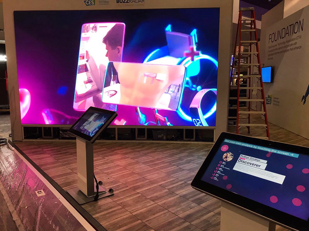 BPredictive's tweet photo. Event visualizations in 4K are looking good! #ces2020 #ces #socialmediacommandcenter #gameon #Bpredictive #AIaaS https://t.co/TxLQh1o8IJ