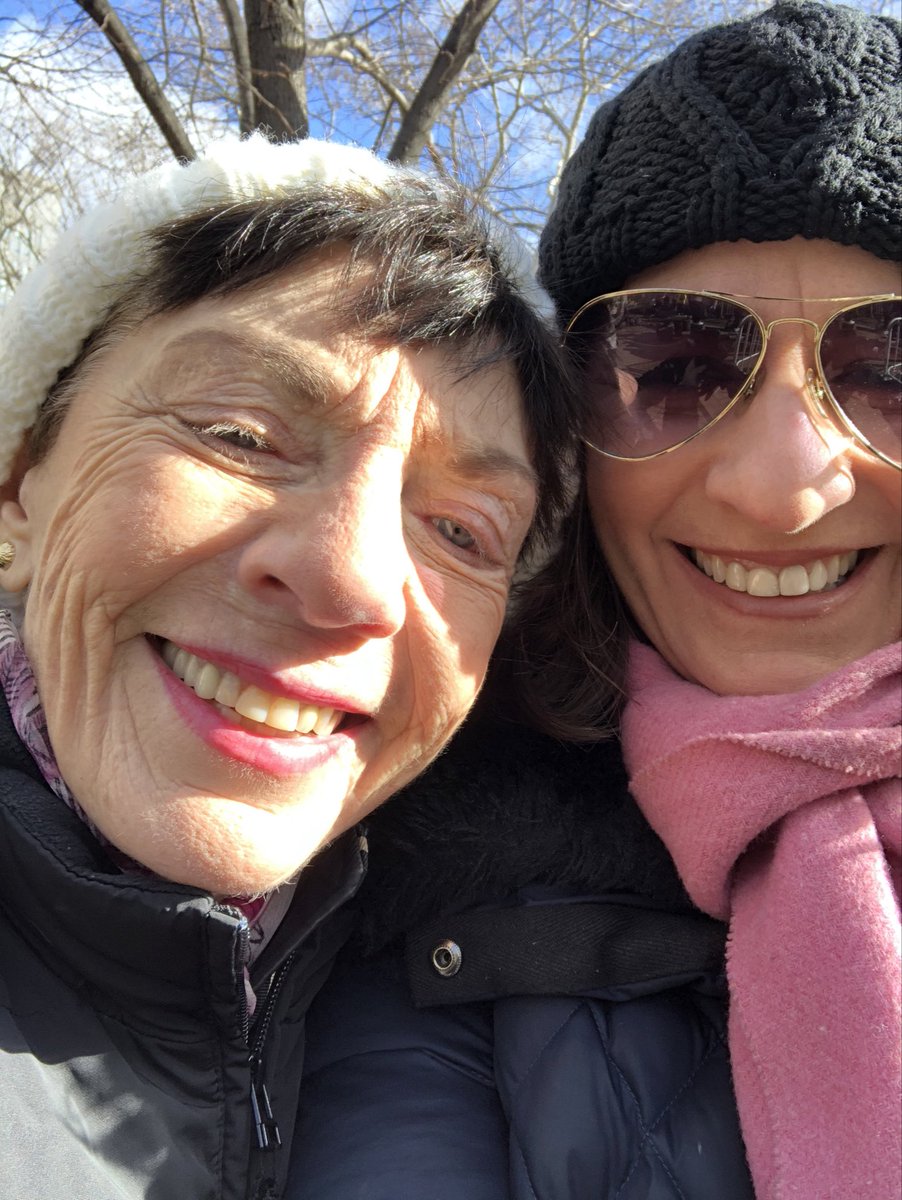 So grateful to march in NYC today with my mom, one of the two people who made sure I grew up #JewishandProud.