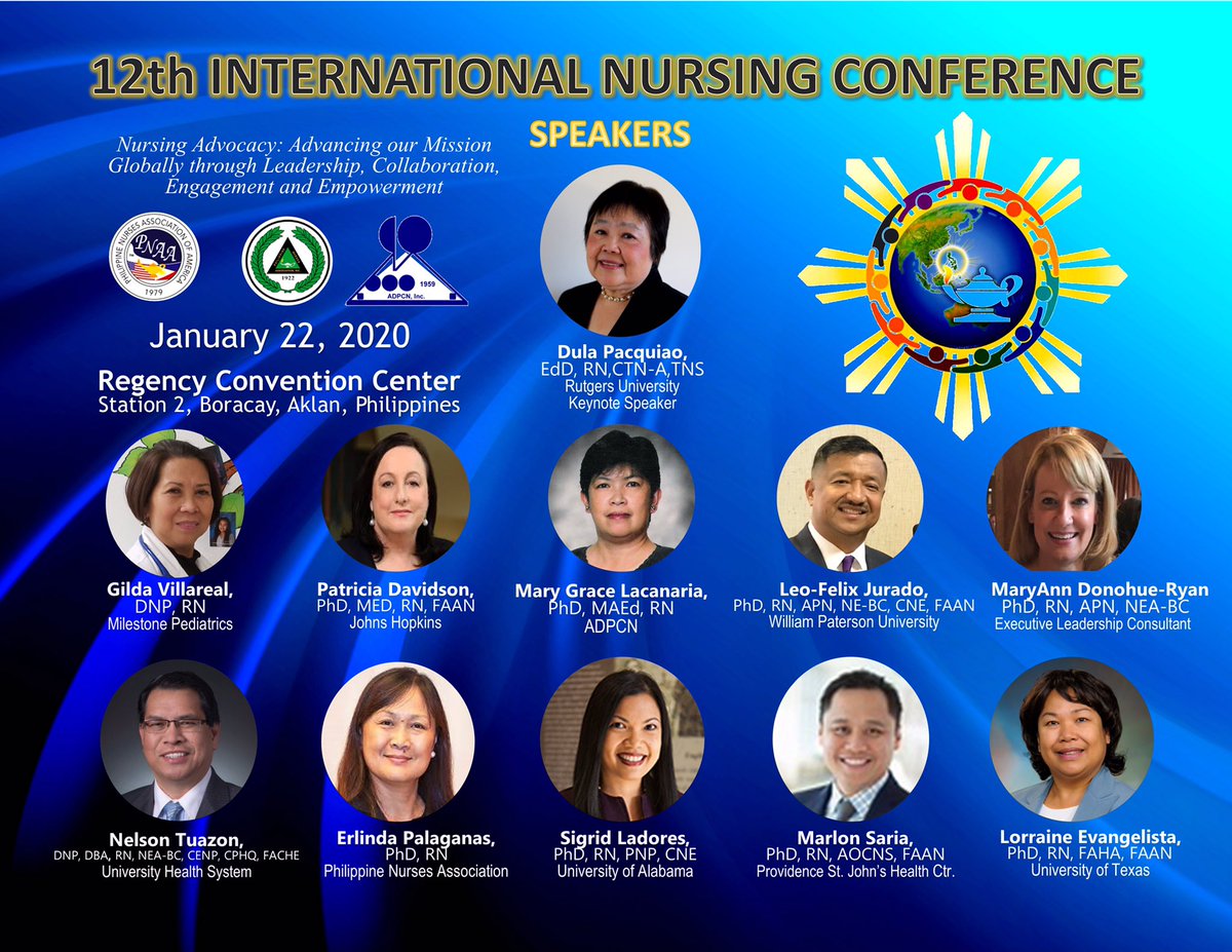 12th International Nursing Conference
Speakers
January 22, 2020
Online Registration: mypnaa.org/event-3518239
#2020GSINC