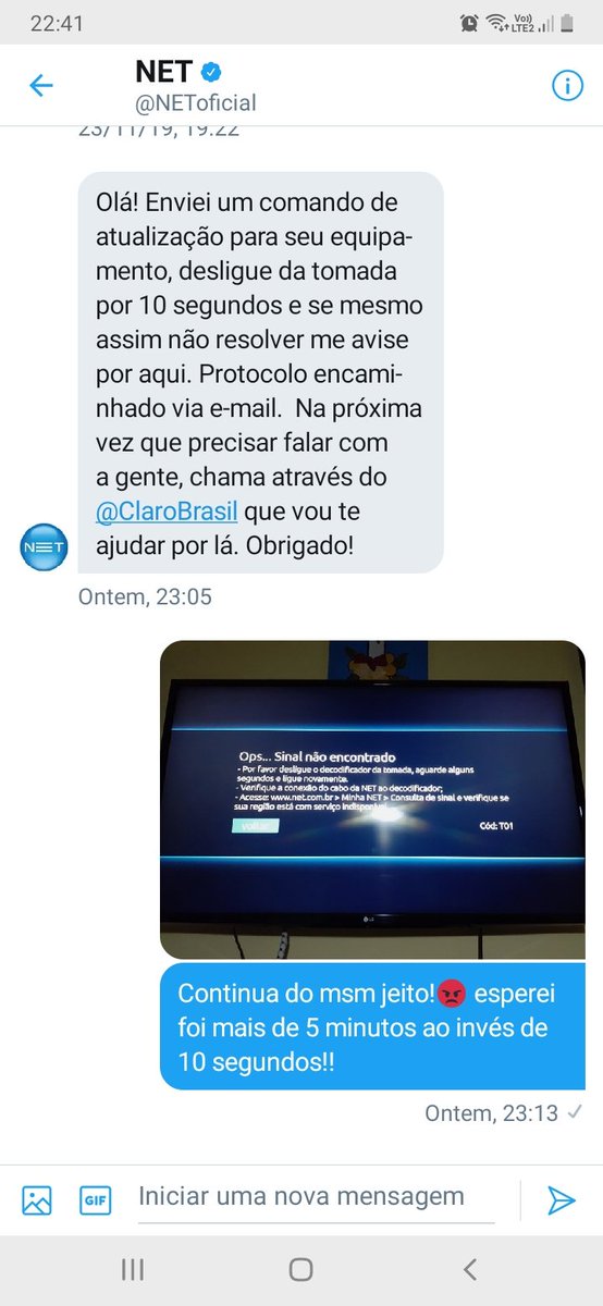 little_naya's tweet image. E completou 24h da 1° reclamação c/ a @NEToficial @ClaroBrasil sobre o sinal da minha TV e até agora nada... Descaso total até do @proconspoficial e @anatel_oficial q ñ deram nenhuma orientação. #Netlixo #descaso 😡