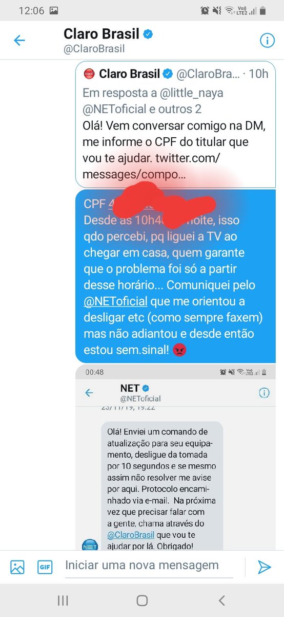 little_naya's tweet image. E completou 24h da 1° reclamação c/ a @NEToficial @ClaroBrasil sobre o sinal da minha TV e até agora nada... Descaso total até do @proconspoficial e @anatel_oficial q ñ deram nenhuma orientação. #Netlixo #descaso 😡