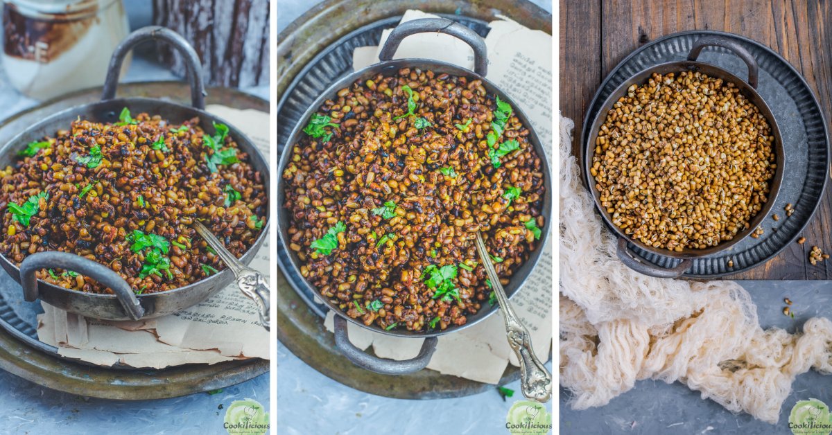 cookiliciousveg's tweet image. Matki Usal is a staple Maharashtrian curry made with brown sprouts/moth beans It's vegan, gluten-free &amp;amp; protein rich. Serve as a salad or as a side for roti. buff.ly/2MRVJhl #cookiliciousveg #mothbeans #sprouts #salad #proteinrich