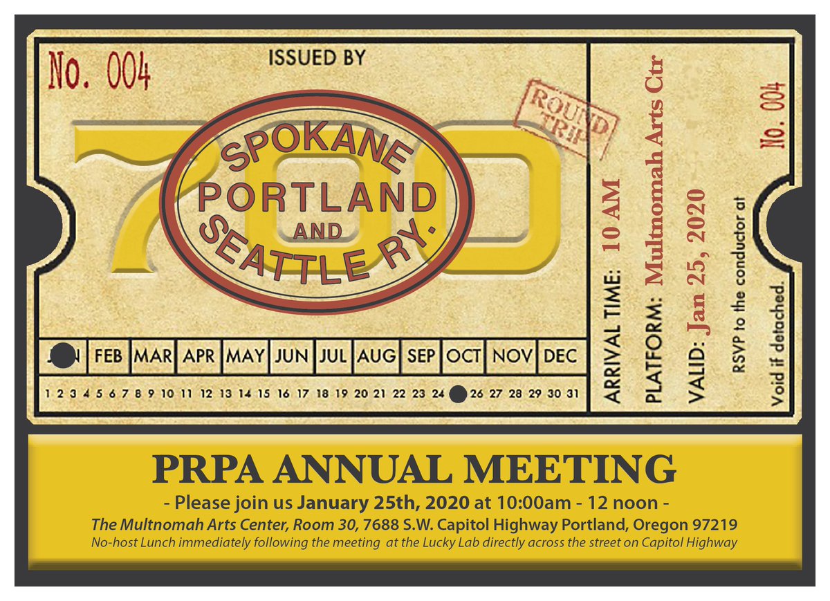 TheSPS700's tweet photo. Annual Meeting - January 25th at 10am at 7688 S.W. Capitol Highway, Portland Oregon in room #30.  See you there! https://t.co/Yho2f55L2C