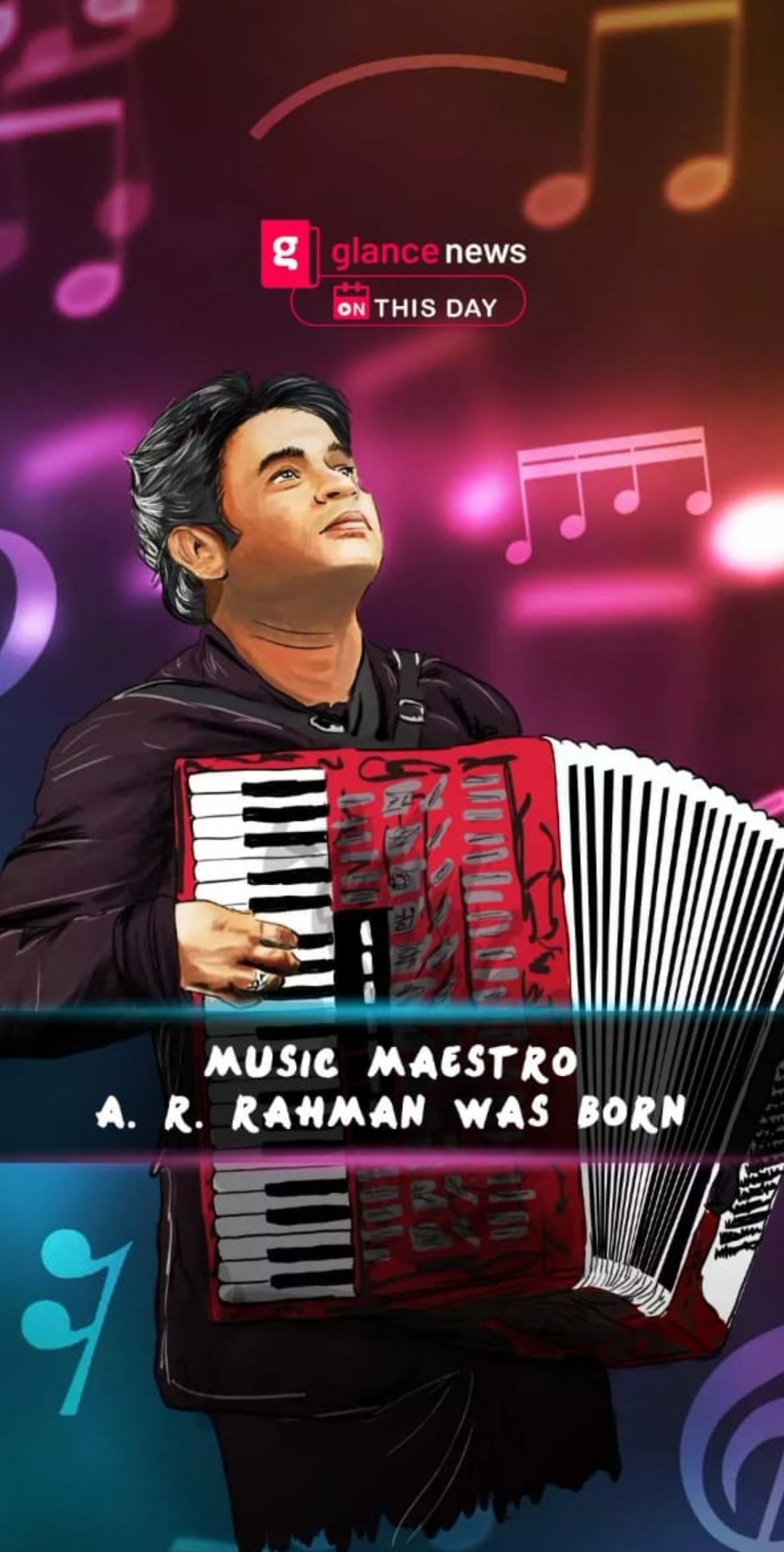  A. R. Rahman was born. 
Happy Birthday 