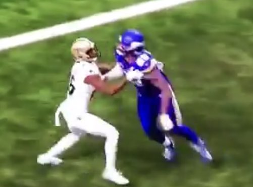 If people wanna takk about Kyle Rudolph using his hands and arms to gain an advantage, look at this.. 

Maybe the defender shouldn’t have initiated contact
