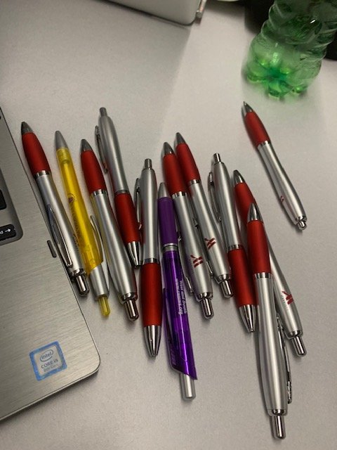 duxfeminafacti9's tweet photo. And most importantly--
number of pens I stole: 12 (low compared to other years...that's what I get for not actually attending panels...)
#aiascs2020
#classicstwitter https://t.co/hEmWd59pWu
