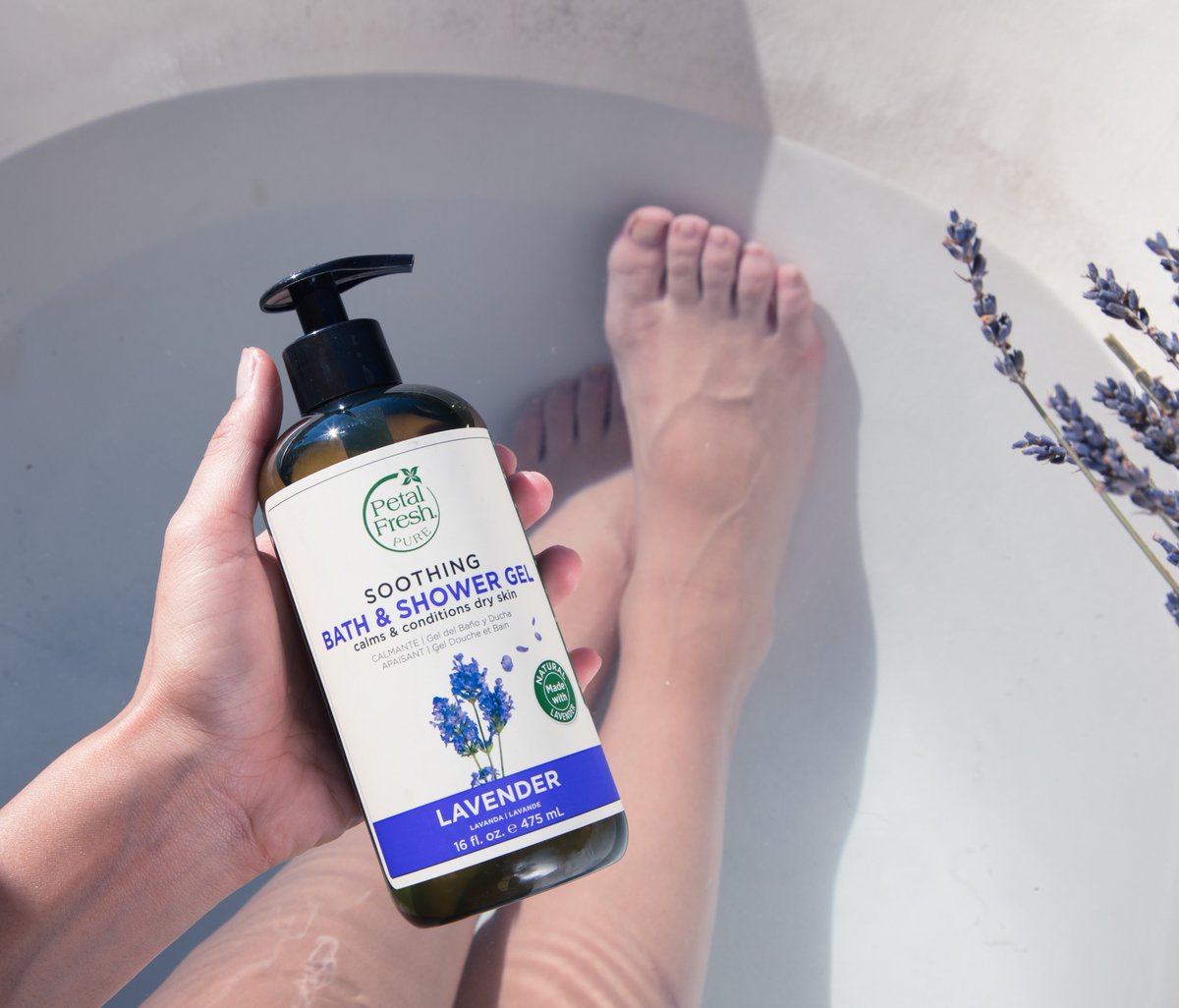 PetalFreshIndia's tweet photo. Lavender is a wonder ingredient known to calm &amp; deeply soothe the body while eliminating pent-up tension in the muscles. Try our Soothing Bath &amp; Shower Gel in Lavender https://t.co/IBP6fy3KeW