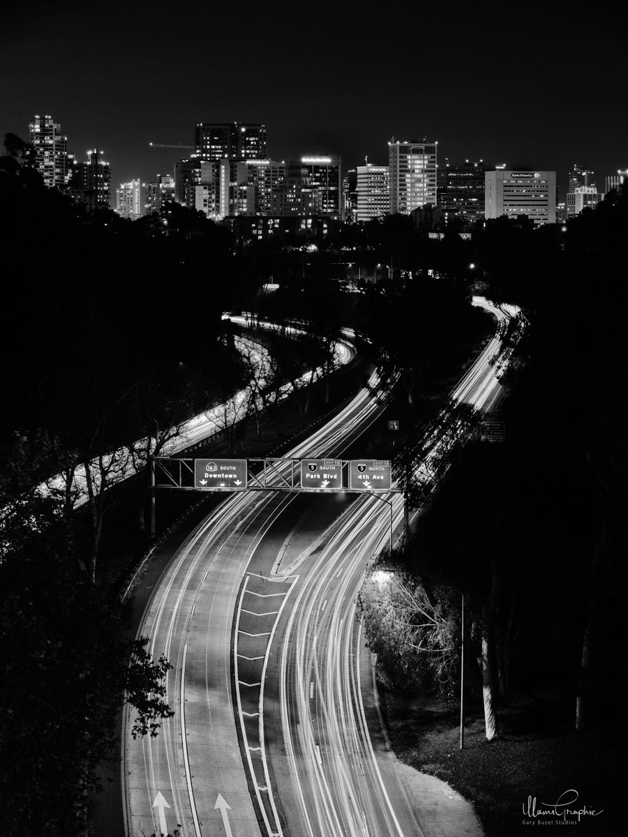 A different look on a classic #SanDiego view. 
@FujifilmX_US @_fujilove_ 
•
#lights #mediumformat #fujifilm #sandiego #goodnight #sd #light #gfx50r #citylife #fuji #buildings  #mysdphoto #nightphotography #fujifeed #cityscape #sandiego_ca #day #longexposure #freeway #captureone