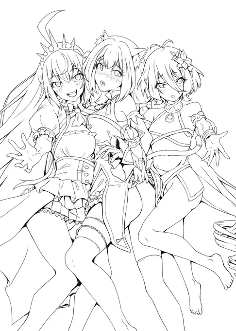 台湾FF35新刊表紙線画
C98(予定)新刊表紙線画

#プリコネ #公主連結 #プリコネR #ペコリーヌ #キャル #プリンセスコネクト #コッコロ 