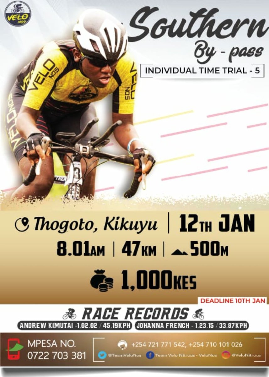 RonaRidersKE's tweet photo. The 2020 Cycling Season is about to start,
Actually less than a week to the 1st race of the year. 
 Are you #ShitOuttaShape???  S.O S

The #SBITT in its 5th year running hosted by @TeamVeloNos will be the season opener

12th Jan 2020

#KenyaCycling #CyclingKE #NairoBIKE https://t.co/qAoaS4V77i