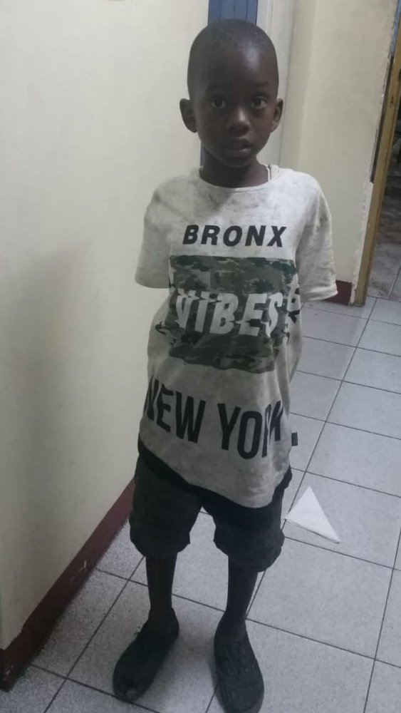 The Police are asking the public to assist us in locating the parents or guardians of this child. He gave his name as Donte Johnson and his parents' names as Sharlene Morgan and Jay Johnson. He was found in the Daytona area of Portmore, St. Cath. on Sun Jan 5. Call 876-949-8422.