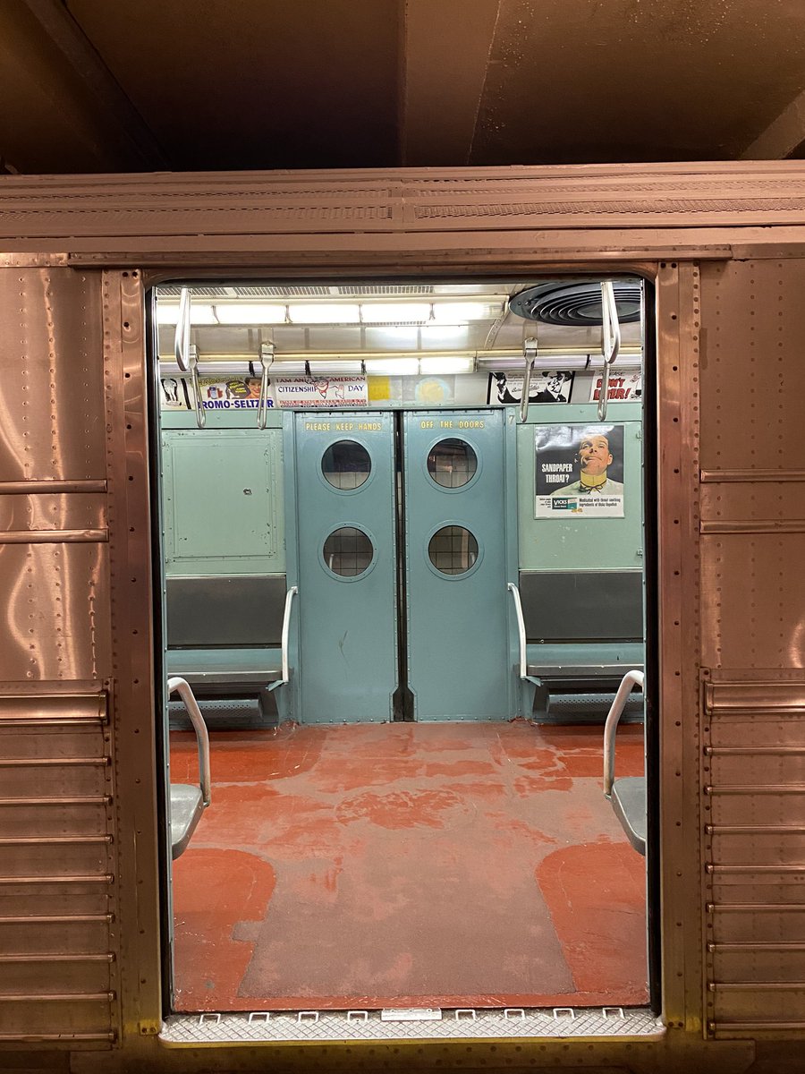 artfullyawear's tweet photo. My New Year’s resolution is to visit a new museum every week! I kicked off today at the @NYTransitMuseum, where you can explore vintage train cars in a decommissioned subway station. #MuSeeing2020 https://t.co/fZZHifLov6
