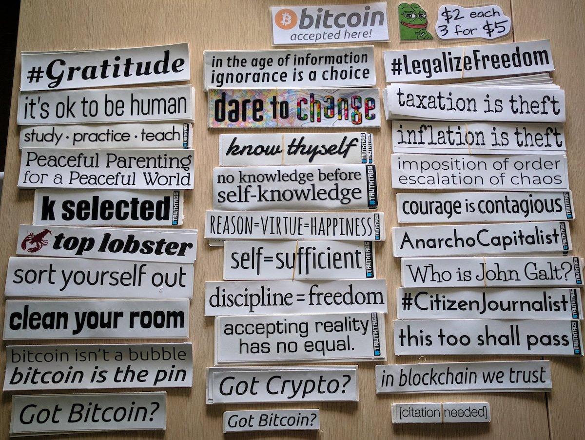StarfuryFlames's tweet photo. @JuanSGalt Used to have a little passion project of philosophical bumper-stickers #TruthTags =) โ <3 https://t.co/vTMpX6ENUY