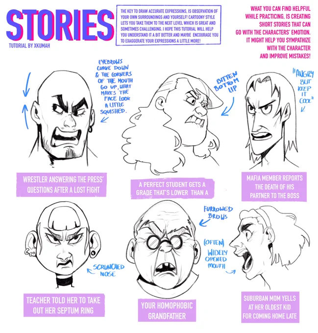 Hi there!✨
Here's my first tutorial for facial expressions. I want to create more of those for each expression that comes to mind!
This one is for Anger!
I hope somebody will find it even a little helpful! ?? 