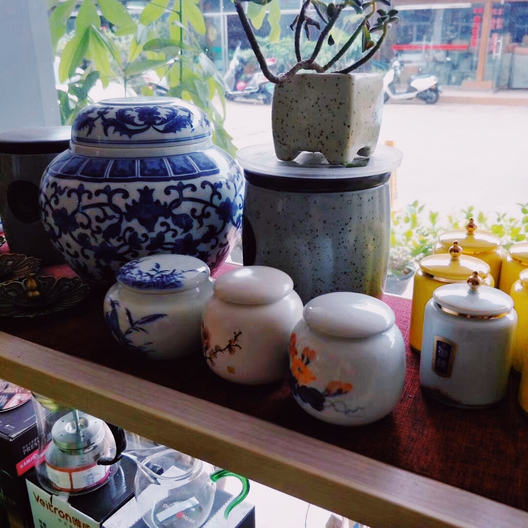 How beautiful the tea sets are!
