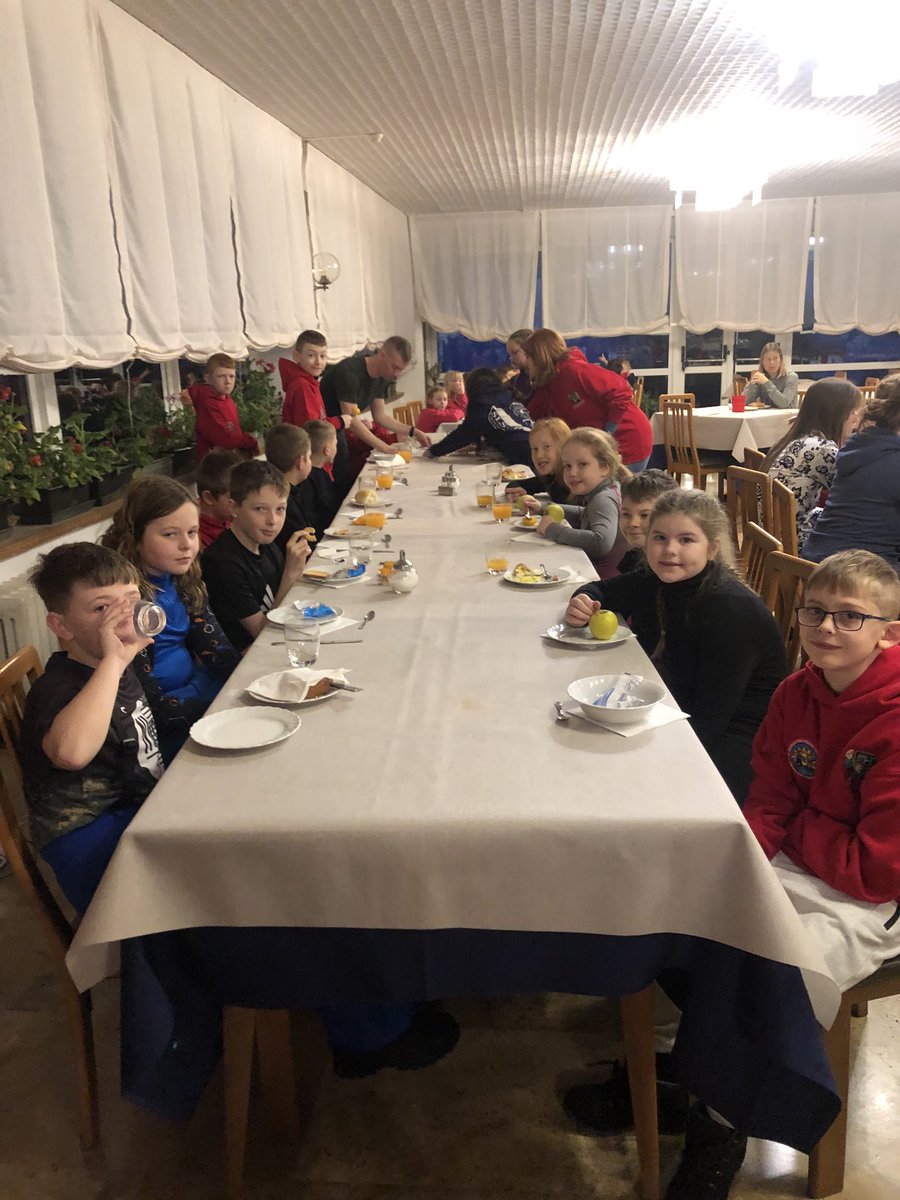 Hadrian_Park's tweet photo. A successful first nights sleep and we were up for 7am (6am UK time) and busy having breakfast.  Then we’ll be ready to embark upon boot and ski fitting at 8am #bringonthefirstday 💪🏻🙏 https://t.co/9IAHlPJ1L8