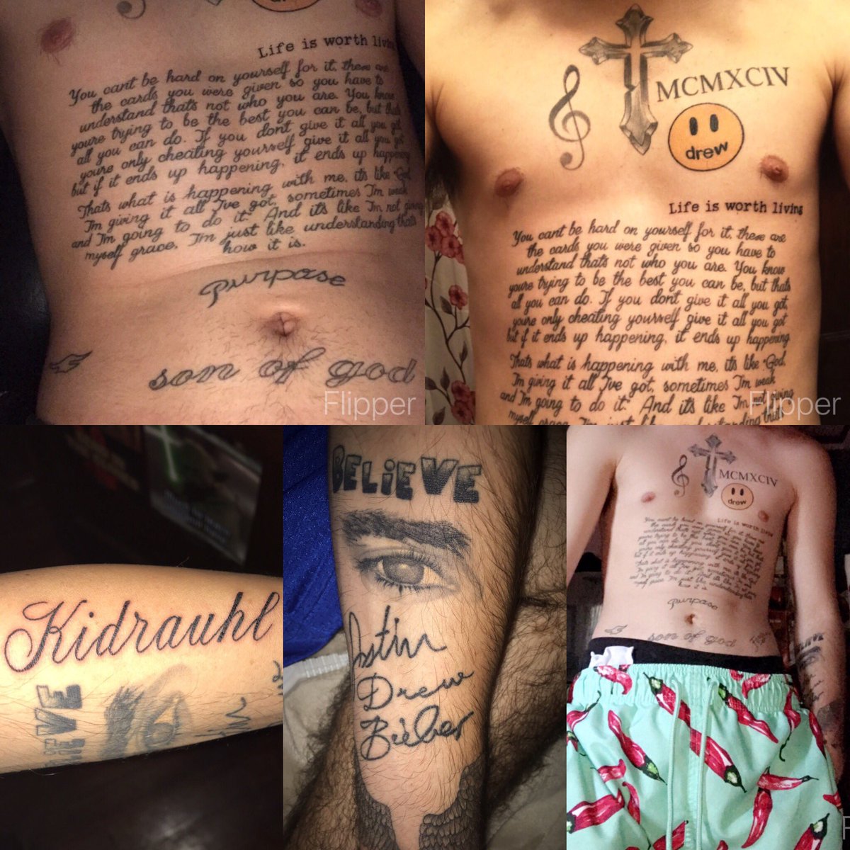 MyJDBIsHuman's tweet photo. my true idol you inspire me so much every single day all my tattoos represent you you are my idol I stan you 24/7 you are my guardian angel my brighter days thank you for inspiring me so much @justinbieber #JustinBieber #Belieber #Tattoos #TrueBelieber You are my hero my idol https://t.co/IRbatH7rVp