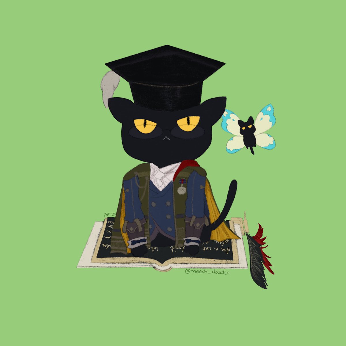 meesh_doodles's tweet photo. My cat as a SCH #ffxiv #FFXIVART https://t.co/OeFXg6VREL