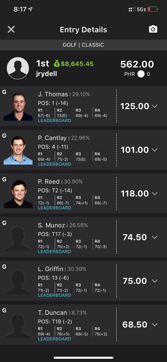 One entry in the $8 and a very stressful playoff.  Thx <a href="/GupsCorner/">Gup's Corner</a> and <a href="/ThePME/">Pat Mayo</a> for so much fun and data over the years.