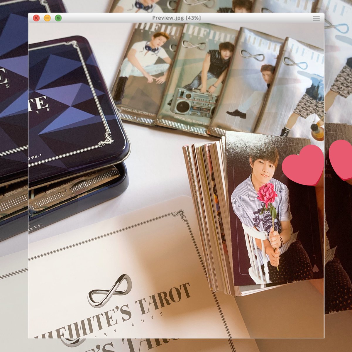 fingermemyung's tweet photo. #KMSinMNL GIVEAWAY ✨
•these are official photocards from 'infinite's tarot lucky guys' 💕
•giving away a lot (like A LOT) of photocards + some are rare! 👀

how to join:
•rt + like this tweet
•attend the CSE @ForLsMission 
•find me &amp; show me this tweet! 💓🤗 https://t.co/EQWwMvTu5P
