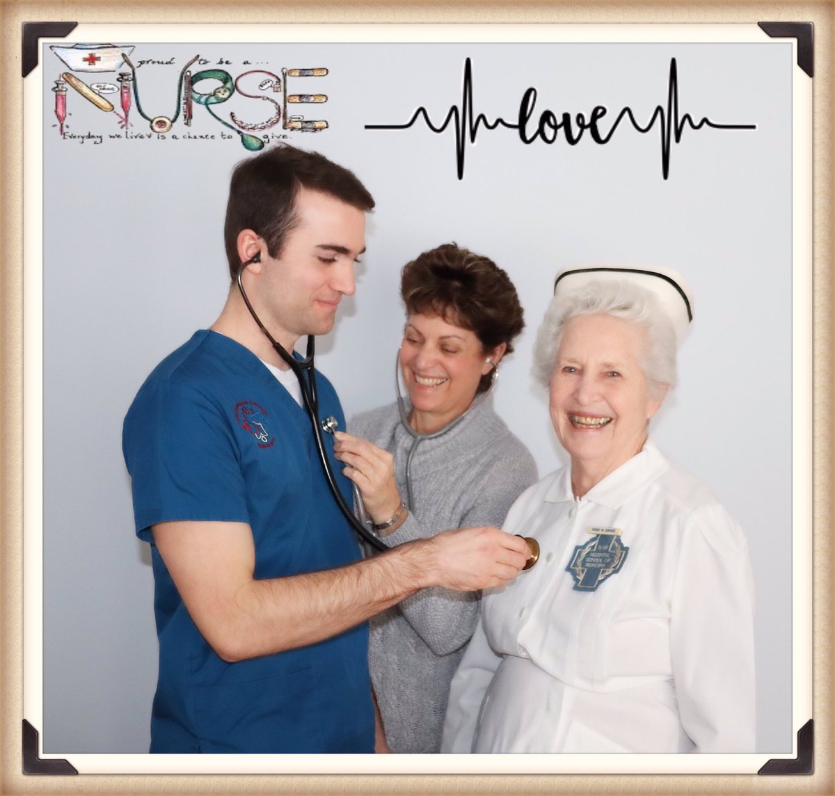 Once a nurse always a nurse. Three generations of nurses in the family. 1959 K-W hospital grad and hospital nurse/1991 U of T nursing grad and public health nurse/ 2021 McMaster nursing grad and future job TBD. <a href="/RNAO/">RNAO</a> <a href="/DorisGrinspun/">Dr. Doris Grinspun 🇨🇦 RN, PhD, FAAN, O.ONT</a> @collegeofnurses #YearoftheNurseandMidwife