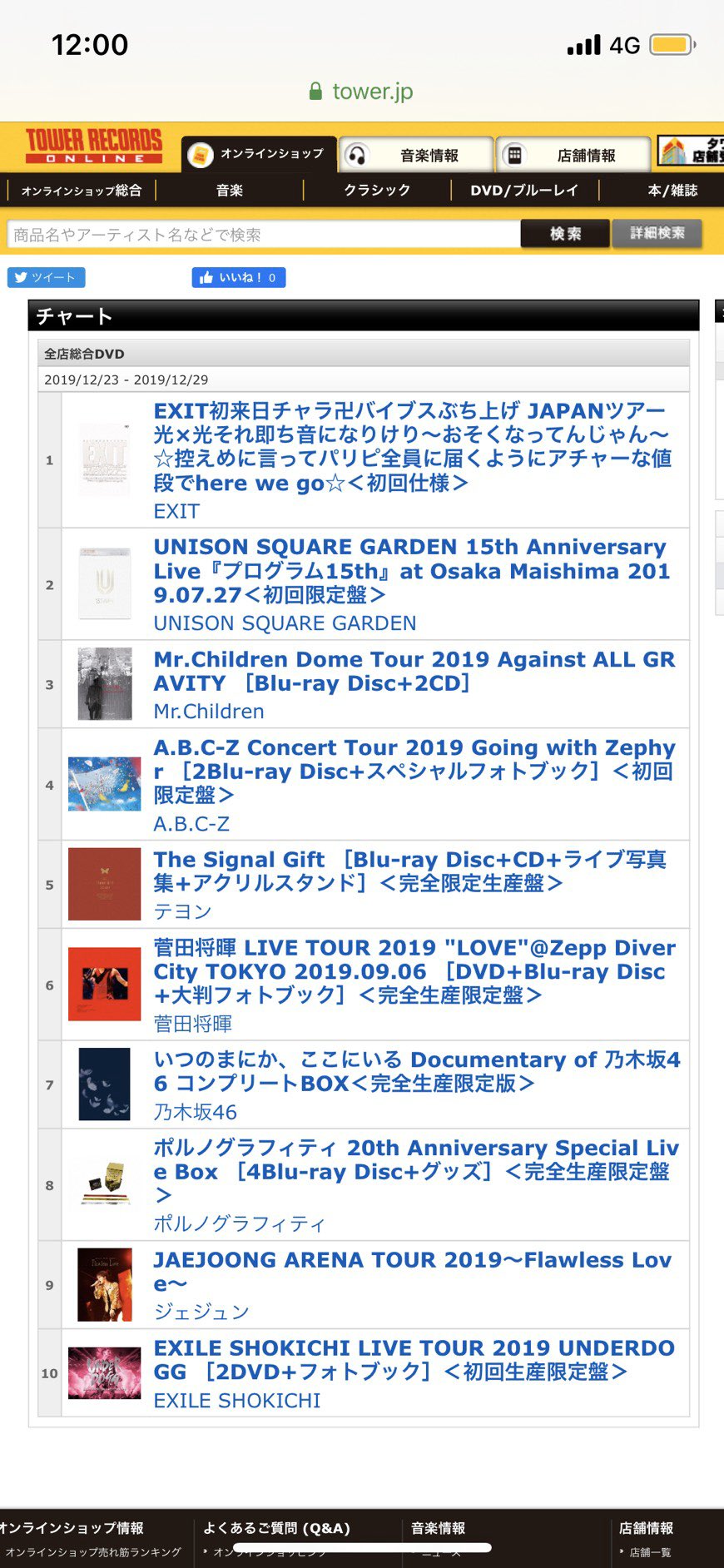 تويتر りんたろー From Exit على تويتر オリコンdvd売上週間ランキング なんと4位 タワレコランキングは1位 マイメンパリピのみんな心から あざ丸山香里奈 下着はつけてー Exit お笑い Dvd オリコン T Co Gmrnwdbn2w