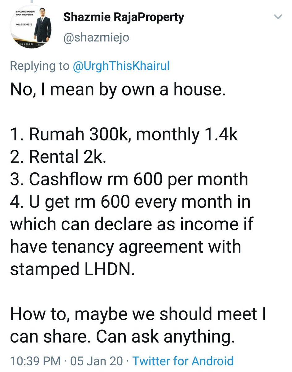 farhanajafri's tweet photo. Dia beli rumah low cost, dia sewakan satu rumah 2k. Untung sampai RM600 sebulan, no wonder la cepat kaya lepastu sindir fresh grad buat kesilapan besar tak beli rumah. Dasar kapitalis! https://t.co/l3OqfGcrn8