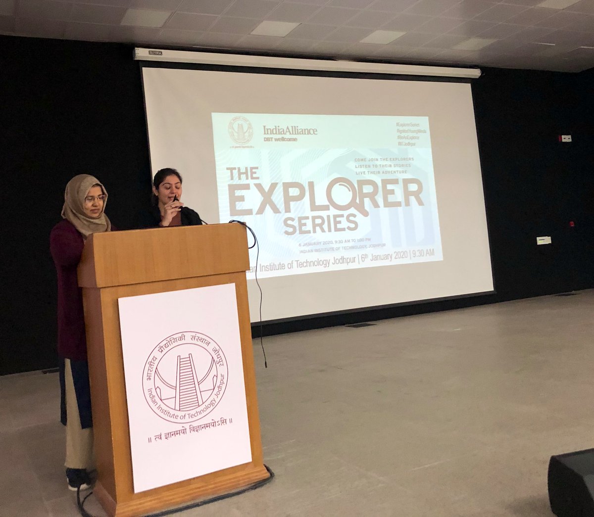 India_Alliance's tweet photo. 4th edition of the #TheExplorerSeries🔎 kicks off @IITJ_Official with @smanoharan_naan @thebabulab @Tavpritesh & Geeta Trilok Kumar
#LetsTalkScience #PopSci #SciComm https://t.co/HHl3rGdQ3t