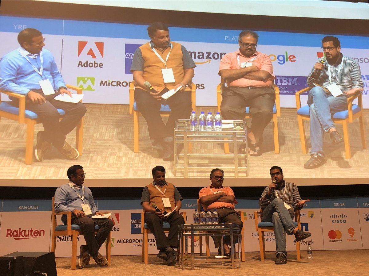 kerstingAIML's tweet photo. Is #India ready for #AI? Very interesting &amp; important panel (Manesh Gupta, P.J. Narayanan, @Sriraam_UTD @ravi_iitm) at @codscomad 2020. Different opinions &amp; sentiments, overall optimistic. Health, finance, education, privacy (concerns) manufacturing. Let’s do it. #codscomad2020 https://t.co/qKXO5HIlNr