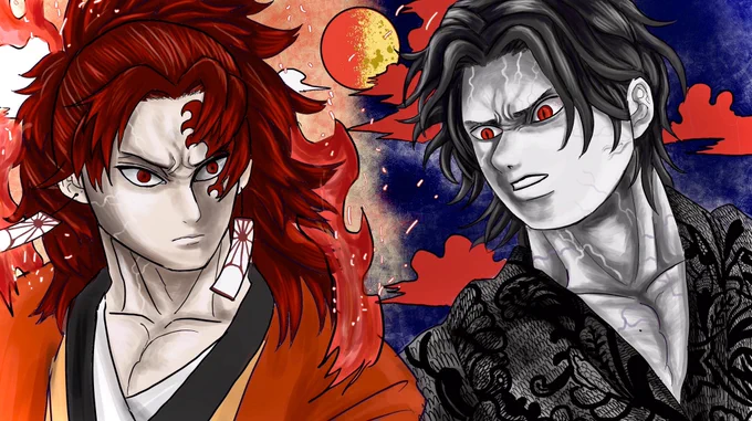 #鬼滅の刃 #継国縁壱  #鬼舞辻無惨 
「太陽と月」 