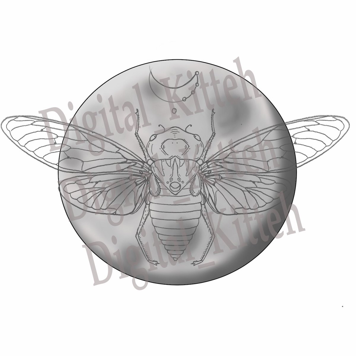 Creating Art, watch this space! I plan to be selling stickers/prints and handmade pendants this year, starting with the art concepts. #art #cicada #digitalart