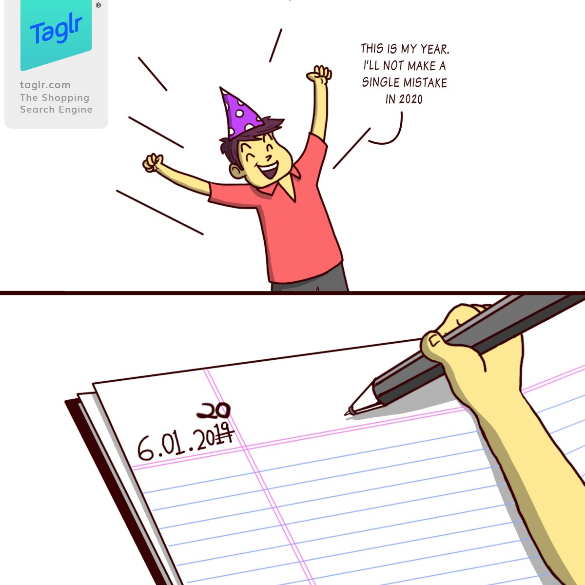 taglrindia's tweet photo. Ok one mistake is allowed #NewYear #Childhood #Kids #School #Memes #ShopSmartSearchTaglr https://t.co/1ka45mcLDg