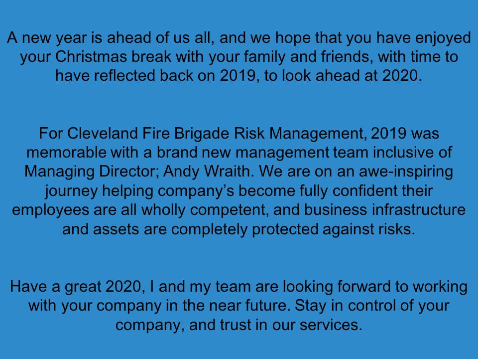 2020 is your companies year. #firetraining #riskmanagement #assetprotection #cleveland #hartlepool #northeastengland