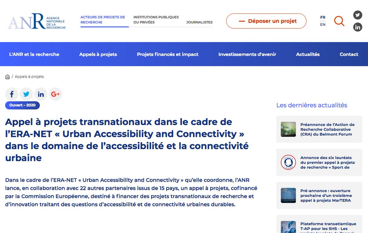 dgrpro's tweet image. #AAP transnationaux dans le cadre de l’ERA-NET « Urban Accessibility and Connectivity » dans le domaine de l’accessibilité et la connectivité urbaine - DL: 29.09.20 @Minalogic #Accompagnement #Labelisation #RelectureDossier @AgenceRecherche